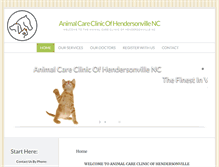Tablet Screenshot of animalcareclinicnc.com